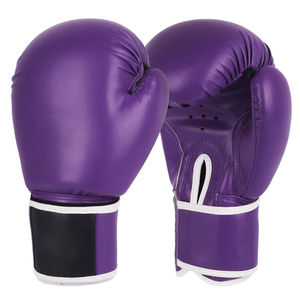 Gants de boxe à lacets 10 oz en cuir Muay Thai Kickboxing MMA Gants d'entraînement avec évacuation de l'humidité Confort Caractéristiques personnalisables - Product Image 2