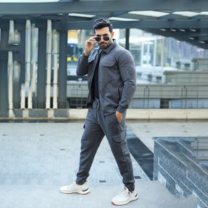 NUEVO Hombres Deporte al aire libre Gimnasio Fitness Conjunto de dos piezas Entrenamiento Jogging Zip up Ropa deportiva Chándal para hombres - Product Image 3