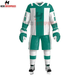 Maillots et pantalons de hockey sur glace unisexes de qualité supérieure fabriqués en usine en gros ensembles d'uniformes de hockey sur glace - Product Image 4