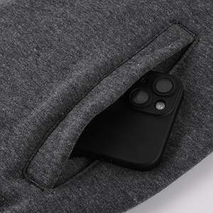 Sudadera con capucha de lana de algodón 100% Vintage con cremallera completa para hombre invierno cálido sin forro cómodo y elegante características personalizadas capucha - Product Image 5