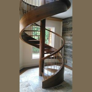Kits d'escaliers préfabriqués compacts avec dimension de la poutre et garde-corps latéral de soutien pour un <span class=keywords><strong>escalier</strong></span> <span class=keywords><strong>en</strong></span> colimaçon circulaire intérieur - Product Image 2
