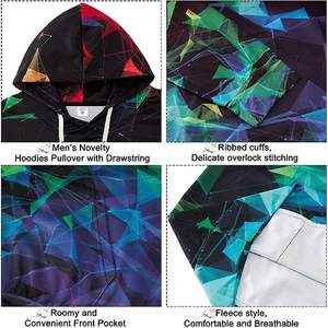 Sudadera con capucha bordada de chenilla personalizada, Conjunto de sudadera con capucha y pantalones de chándal holgados, sudaderas con capucha en blanco para imprimir - Product Image 6