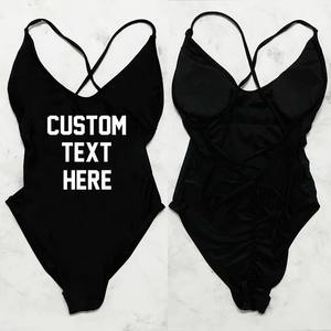 Traje de Baño de Una Pieza Personalizado con Texto para Mujer, Tallas S-3XL, Talla Grande, Secado Rápido, Spandex/Nailon, Alta Calidad, Sexy, Traje de Baño de Verano - Product Image 2