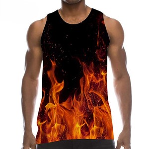 เสื้อกล้าม Ronpex International RI-230 คอกลม ดีไซน์เรียบหรู ทรงเข้ารูป ผ้าถัก พิมพ์ลายการ์ตูน สำหรับฤดูร้อน ผู้ชาย ไซส์พลัส - Product Image 1