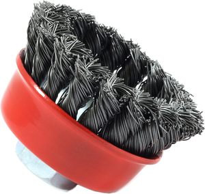 แปรงลวดเหล็กสำหรับถ้วยเครื่องบดมุมบิดเกลียวสำหรับเครื่องบดกำจัดสนิม - Product Image 1