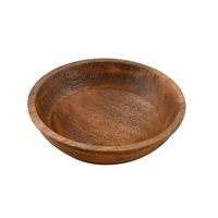 Ronde houten salade schaal, milieuvriendelijk, duurzaam, luxe, elegant, voor thuis & restaurant gebruik, op maat gemaakt, groothandel