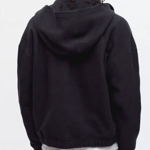 Sudadera con capucha y cremallera personalizada, 100% algodón, sudaderas con capucha para hombre, sudaderas de felpa orgánica con capucha, sudadera con cremallera completa para hombre - Product Image 6