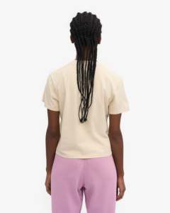 T-shirt personnalisé pour femmes 100% coton T-shirts à col rond à manches courtes Tops d'été Blouse décontractée T-shirt à boîte solide pour femmes - Product Image 6