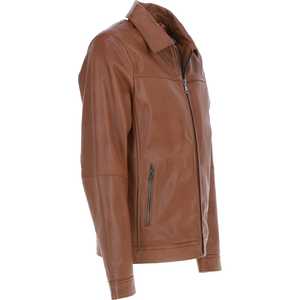 Top Design 100% Veste d'hiver à manches longues et à col montant en cuir de haute qualité pour hommes Design personnalisé disponible à un prix raisonnable - Product Image 2