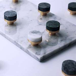 Boutons en marbre ronds de couleur noire Boutons en marbre les plus vendus avec une taille de forme de couleur personnalisée fabriqués en Inde Article - Product Image 5