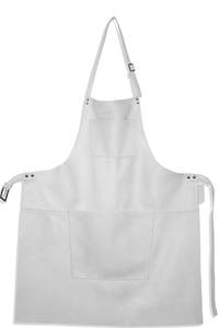 Tablier en cuir classique avec poche poitrine zippée et grande poche pour outils idéal pour barbecue barman Restaurant Chef Wear - Product Image 3