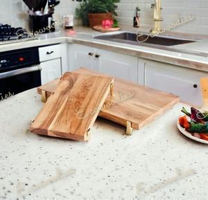 Tablas Rectangulares de Madera de Acacia de Aspecto Elegante, Tabla de Charcutería, Presentación de Aperitivos, Galletas de Queso y Carnes - Product Image 1