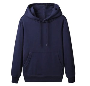 Sweat à capuche d'hiver pour homme de qualité supérieure, mélange coton/polyester, coupe classique, couleur unie, anti-froissement, respirant, séchage rapide, teinture unie - Product Image 4