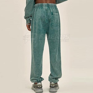 Acid Wash Men's <b>Trouser</b> Relaxed Fit 100% Cotton Lightweight Casual Daily Wear - Product Image 6