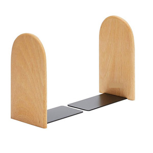 Wooden Bookends <b>Solid</b> <b>Wood</b> and Steel Booklover Gift for Friends Shelf Manufacturer and Exporters - Product Image 6
