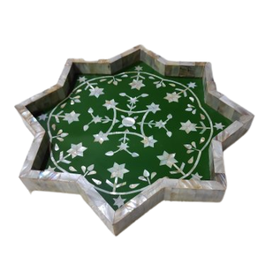 Brûleur d'encens en bois parfumé électrique traditionnel Pvt Ltd pour Ramadan Brûleur Bakhoor intérieur à motif floral avec incrustation d'os arabe - Product Image 5