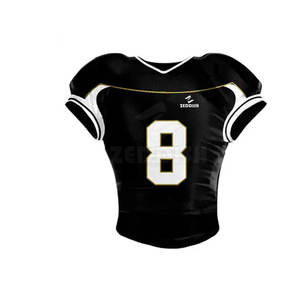 Uniforme de Fútbol Americano Personalizado de Alta Calidad para Hombre, Conjuntos Transpirables Más Vendidos, Mangas Cortas, Tallas Grandes, 100% Poliéster - Product Image 2