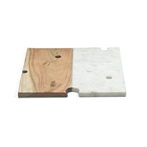 Tabla de Cortar de Mármol Blanco y Madera de Diseño Lujoso y Atractivo para Decoración de Cocina, Tabla de Cortar de Mármol y Madera para Rebanar al por Mayor - Product Image 6