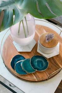 PIRITY UNIQUE DESIGN COASTER EN RÉSINE DE BOIS ÉPOXY pour Café Thé Boisson En Bois Personnaliser Carré Rond Tasse À Thé - Product Image 4