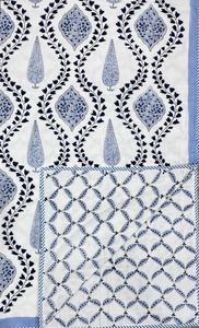Jaipur Hand <b>Block</b> Printed Soft Cotton Single <b>Bed</b> Dohar Artisan Made Traditional Hand Crafted 100% Cotton Reversible Dohar - Product Image 4