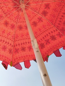 Belle broderie parapluie fait à la main grand Parasol extérieur Patio décoration bohème plage parapluie jardin indien Patio - Product Image 6