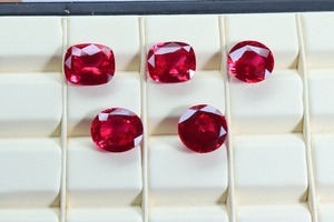 Piedra preciosa de rubelita cultivada en laboratorio, piedra de rubelita sintética facetada suelta, gemas de rubelita de laboratorio para hacer joyas - Product Image 4