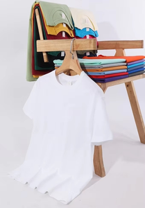 เสื้อยืดผู้ชายแขนสั้นผ้าถักนิตติ้งสำหรับทั้งชายและหญิงเสื้อยืดผ้าฝ้าย100% ขนาดใหญ่พิมพ์ลายได้ตามต้องการ200 GSM - Product Image 5