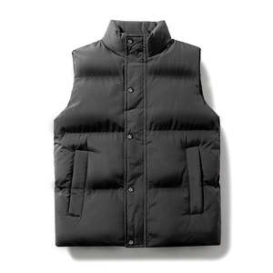 Ligero sin mangas Puffer chaleco chaqueta OEM personalizado acolchado prendas de vestir exteriores para los hombres a prueba de viento y resistente al agua al por mayor proveedor - Product Image 4