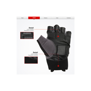 Gants d'haltérophilie rembourrés et respirants durables avec poignée de poignet pour la musculation et l'entraînement physique - Product Image 2