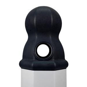 Borne de signalisation routière antique noire de 50 cm pour application hôtelière - Product Image 4