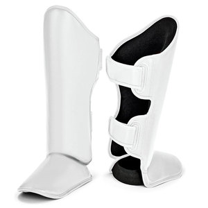 Espinilleras de Muay Thai de Primera Calidad, Cuero Vacuno, Logotipo Personalizado, Cierre de Velcro, Protector de Piernas para Kickboxing - Product Image 1