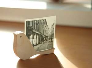 Soporte de tarjeta con diseño de pájaro, Decoración de mesa, soporte de tarjeta de Color marrón de madera, soportes de tarjeta modernos, suministros de boda y oficina - Product Image 3