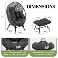 Muebles de Hotel, Sillas de Ratán para Balcón, Silla de Descanso para Exteriores, Silla Individual para Patio, Silla de Jardín Tejida a Mano con Reposapiés