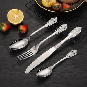 Ensemble de couverts décoratifs écologiques modernes en acier inoxydable pour table à manger et fêtes |   Apporte de l'élégance à chaque repas - Product Image 2