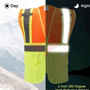 Veste de sécurité réfléchissante imperméable de qualité supérieure pour hommes, nouvelle arrivée en gros, conforme à la norme ANSI de classe 1, pratique pour les voyages, professionnelle - Product Image 4