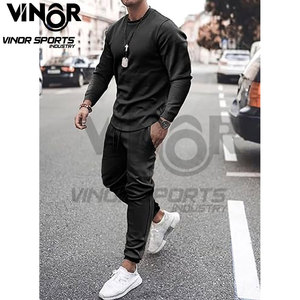 ชุดวอร์มกางเกงและเสื้อสเวตเตอร์ของผู้ชายชุดวิ่งผ้าฟลีซเฮฟวี่เวท400gsm สำหรับฤดูหนาว - Product Image 3