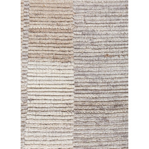 พรมทอมือขนาดใหญ่ Tesoro ลายทางสีเบจและสีน้ำตาล สำหรับห้องนั่งเล่นหรือทางเดินในบ้าน-Hwl-157(Cs-02) - Product Image 3