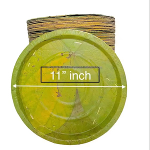 Platos Desechables de Hoja de Siali para Postre, Platos Indios Desechables de Hoja, Plato Orgánico Indio, Plato de Hoja Natural Biodegradable - Product Image 2