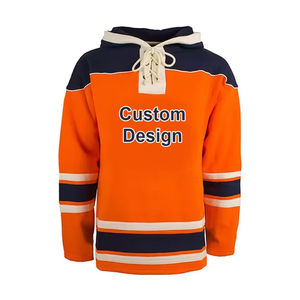 Sweat à capuche de hockey brodé surdimensionné en blocs multicolores personnalisé pour hommes Hoodies maillot personnalisé vêtements de sport - Product Image 3