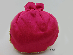 Sac Potli en soie de créateur à embellissement floral Cadeaux de fantaisie avec soie embellie pour des occasions spéciales - Product Image 2