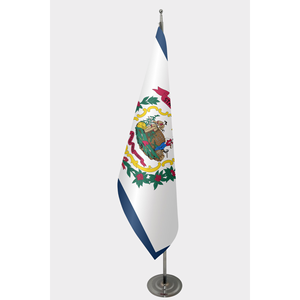 Bandera Personalizada de Virginia para Interiores, Estandarte Oficial con Impresión Digital, Hecho de Aluminio, Poliéster y Seda, para Seguros Automotrices y Educación - Product Image 1
