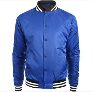 Chaqueta bomber informal para hombre de alta calidad de fabricante OEM impermeable a prueba de viento Chenille bordado personalizado béisbol Letterman - Product Image 1