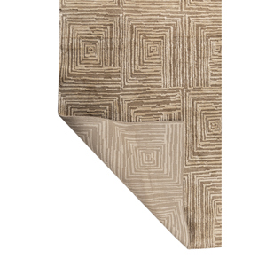 พรมอะคริลิคถักมือสีเบจและสีน้ำตาลลายเรขาคณิตสำหรับห้องนั่งเล่น พรมปูพื้นรูปทรงสี่เหลี่ยมผืนผ้าสำหรับห้องโถง-รุ่น Aiar-3013 - Product Image 5