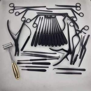Kit quirúrgico ortopédico de 35 piezas de alta calidad, juego de instrumentos de laminectomía con revestimiento negro Premium, Manual certificado CE - Product Image 2