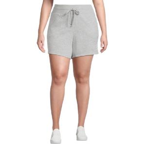 Short d'entraînement de gymnastique à séchage rapide en polaire de grande taille pour femmes avec marque privée pour le yoga et le fitness - Product Image 1