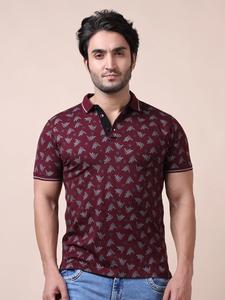 Camiseta elegante a la moda para hombre 100%, Camiseta estampada de corte regular mercerizada para cuello Polo, Media manga, ropa informal cómoda y elegante - Product Image 2