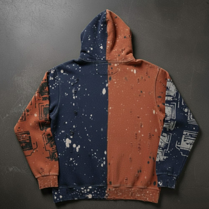 Sudaderas con Logotipo Personalizado, Bordado Urbano, Parche de Bordado Aplicado Personalizado, Sudadera Vintage con Lavado Ácido y Estilo Desgastado para Hombre - Product Image 2
