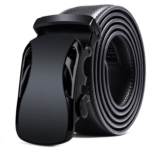 Cinturón Negro Casual de Lujo con Hebilla de Aleación Personalizada, Patrón Transpirable, Ligero y Duradero para Hombre - Product Image 2