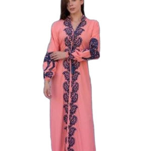 Vestidos de moda hechos a mano, manga larga bordada hasta la rodilla, ropa de fiesta informal, Maxi - Product Image 1