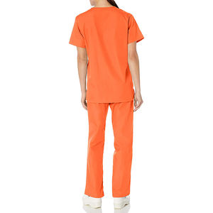 Uniforme d'infirmière rouge au design moderne, broderie personnalisée, respirant, tricoté, 100% coton, blouses médicales multicolores, uniforme de haute qualité - Product Image 6